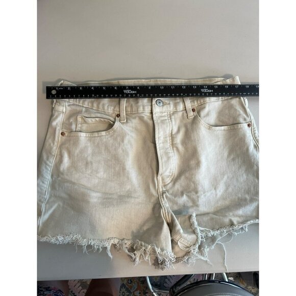 Old Navy Sz 16 Cream Higher High Rise Sky Hi A Line Secret Smooth Pockets Shorts - Picture 6 of 8
